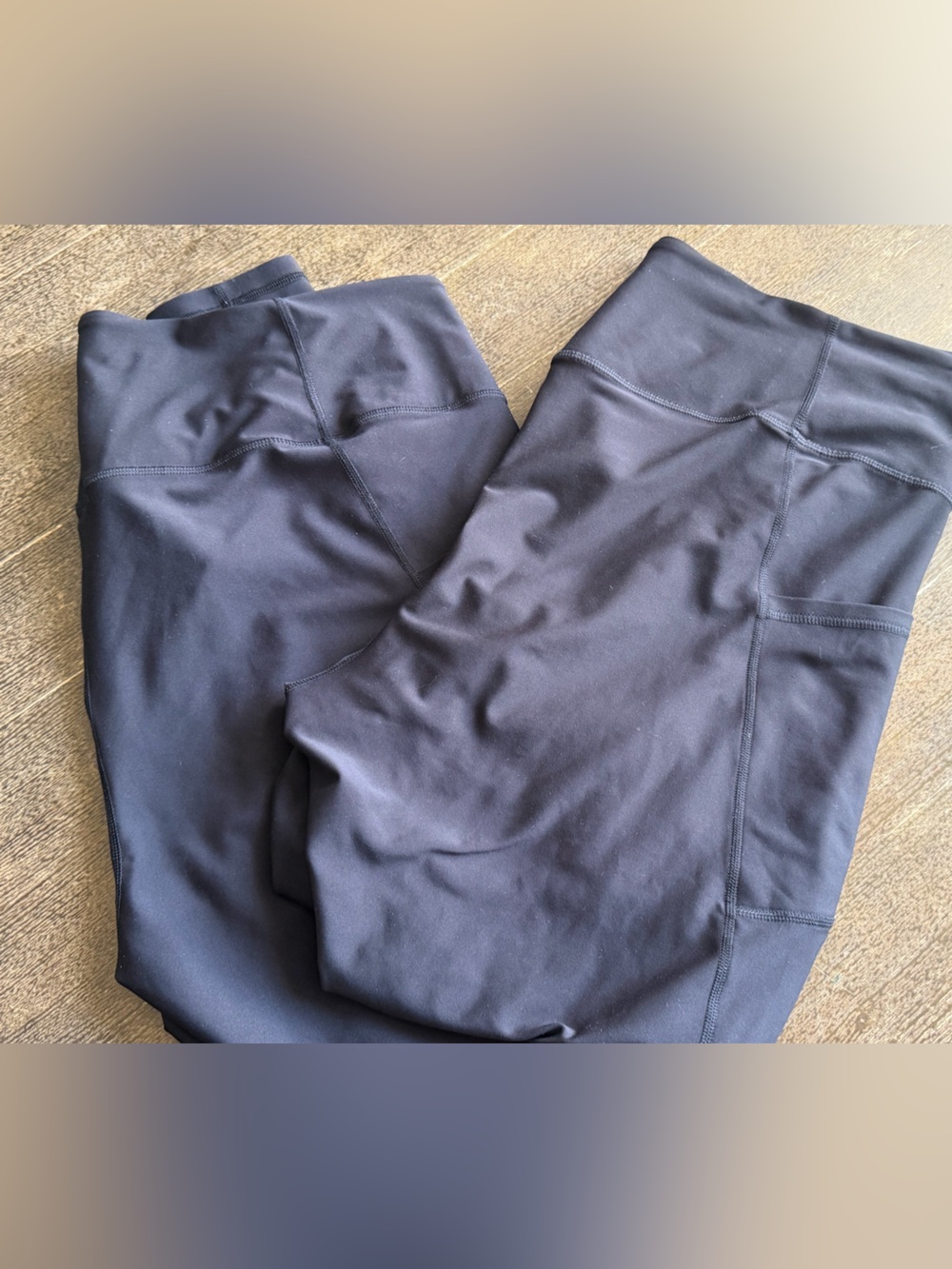 2 Pairs Old Navy Active Go-Dry Black Leggings with Side Pockets & High Waist XXL